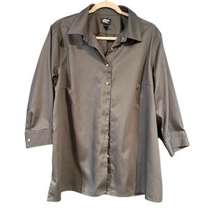 Lands End women’s button up 3/4 sleeve blouse size 18 100% cotton OEKO-TEX